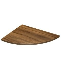 Table corner, right, melamine, walnut, 80x60 cm