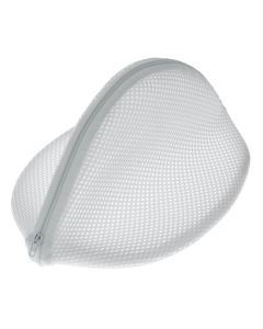 Bra washing bag, with zipper, polyester, white, 22x15xH9 cm