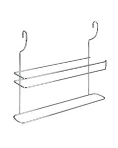 Kitchen paper and cleaning rag holder, Lonardo, chromed steel, silver, 35x8xH30 cm