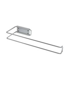 Multi position kitchen paper holder, Multi-roll, polytherm® coating, adhesive support, silver matt, 4 positions, up to 2 kg, 30x10xH3 cm