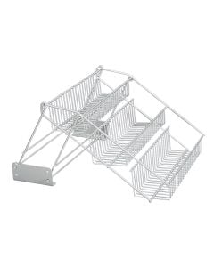 Spice jar organizer, Up&Down, polytherm® coating, silver, 33x28xH21 cm