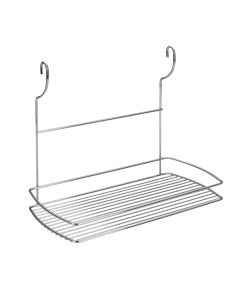 Spice rack, Lonardo, chromed steel, silver, 2-tier, 35x9xH38 cm