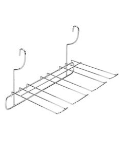 Stem glass holder, Lonardo, chromed steel, silver, 28x19xH20 cm