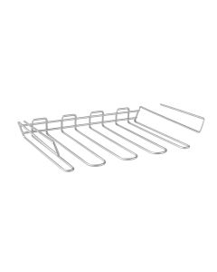 Undershelf wine glass holder, My-Crystal, polytherm® coating, silver, for 16 glasses, 38x26xH7 cm