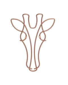 Wall hanger, Safari, giraffe, polytherm® copper coating, reddish brown, 33x20 cm