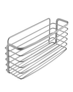 Tall basket, Eureka, polytherm® coating, grey, 30x11xH14 cm