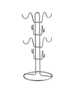 Cups holder, polytherm® coating, silver, Ø19 xH44 cm