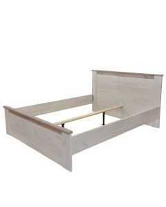 Double bed, KENT, Melamine, White oak / Grey oak, 167x207.5xH99.5 cm