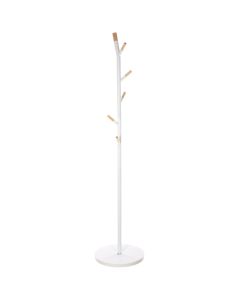 Coat hanger, metal/wood/mdf, white, Ø40 xH175.5 cm