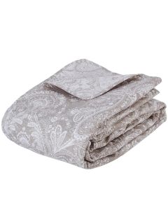 Linen cover and 2 cushion cover, polyester, gray, 240x260 cm