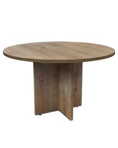 Meeting table, MT 01, melamine, oak, Ø120x75 cm