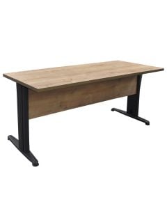 Office table, Eko, melamine tabletop, metal frame, oak/anthracite, 160x69x75 cm