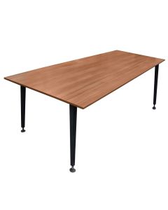 Meeting table, Legold Ms 02, melamine tabletop, metal frame, teak/anthracite, 250x100x75 cm