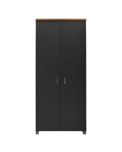 File cabinet, Myl 38, melamine, teak/anthracite, 80x41x192 cm