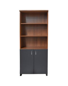 File cabinet, Myl 39, melamine, teak/anthracite, 80x41x192 cm