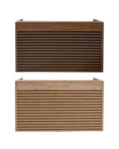 Reception desk, melamine, oak, 200x60x112 cm
