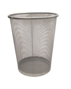 Metal basket, round mesh, gray, 29.5xH34cm