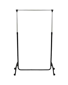 Clothes rack, with extension rod, with wheels, chrome, black/silver, 46x42.5x(H100-170)cm