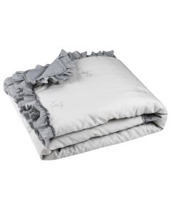 Bed spread, Clemence, polyester, gray, 130x160 cm