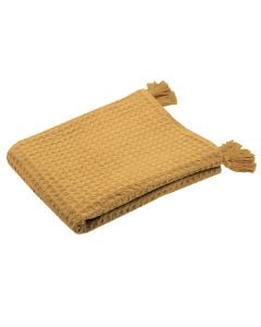Bed spread, Gopher, cotton, mustard, 125x150 cm