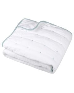 Bed spread, Honorine, polyester, white, 130x160 cm