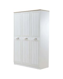 Wardrobe, Mango, melamine, white/natural, 121x54xH191 cm