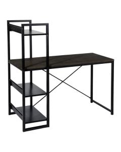 Study desk and shelf, Alaska, mdf/metal