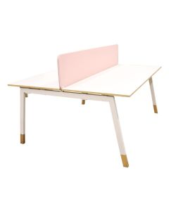 Meeting table, MS03 Enjoy, melamine tabletop, metal frame, beige, 160x138xH75 cm