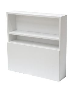 Wall study table with folding books, melamine, white, 70x15xH70 cm
