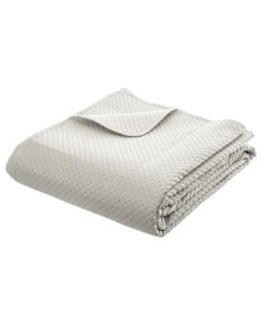 Bedspread and 2 cushion cover, polyester, white, 260x240 cm