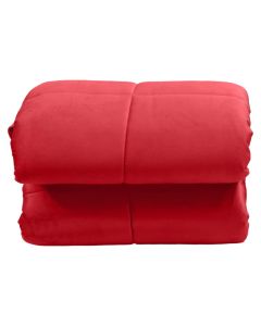 Quilt, double, velvet, red, 230x250 cm, 350 gr/m²