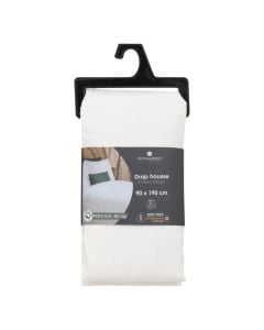 Single bed linen, Landiha, cotton, white, 90x190 cm