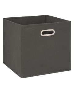 Storage box, polypropylene, dark grey, 31x31 cm