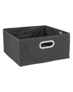 Storage box, polypropylene, dark grey, 31x15 cm