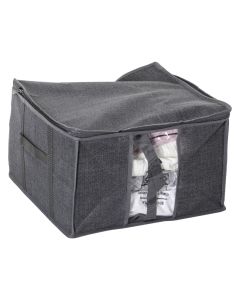 Airproof packaging bag, S, polyethylene, transparent/grey, 40x40xH25 cm