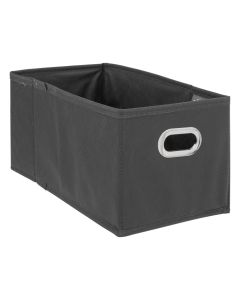 Storage box, polypropylene, dark grey, 15x31 cm