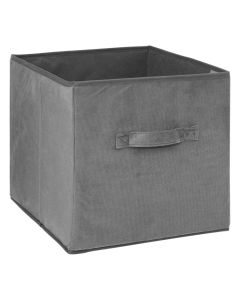 Storage box, polyester, grey, 31x31 cm