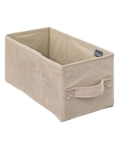 Storage box, velvet, beige, 15x31 cm