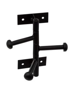 Coat hook, metal, black, 9.5x7xH14.5 cm