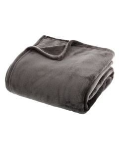 Blanket, polyester, grey, 130x180 cm