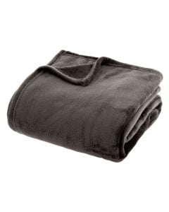 Blanket, polyester, grey, 180x230 cm