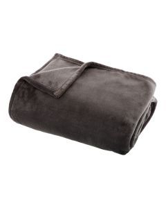 Blanket, polyester, grey, 125x150 cm