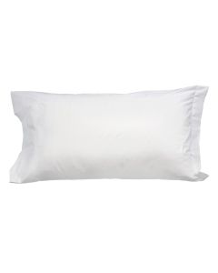 Pillow cases (x2), cotton, white, 50x80 cm