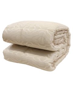 Quilt, double, Jacquard, damask, beige, 230x250 cm, 350 gr/m²