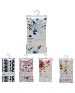 Pillow cases (x2), 80% cotton/ 20% polyester, beige with flowers, 50x80 cm