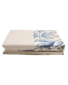 HomeLife bedlinen set, single, 20% polyester/ 80%cotton, blue/beige, 165x240cm; 90x190 cm; 50x80 cm (x1)