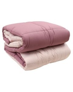 Quilt, double, cotton, pink, 220x240 cm, 350 gr/m²