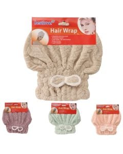 Hair towel, microfiber, white