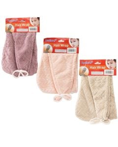 Hair towel, microfibre, pink