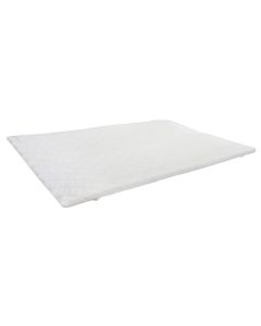 Mattress topper, double, memory foam, microfiber, white/blue, 160x200x3 cm